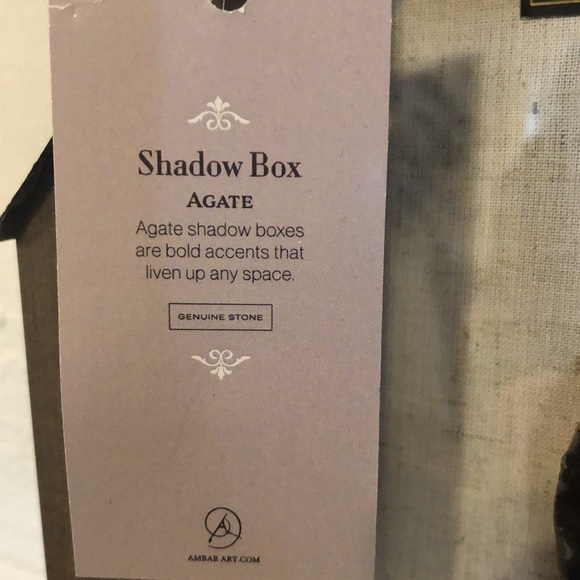Modern Natural Agate Stone Slice Shadow Box Collection Wall Art 8" x 8" - Picture 4 of 7